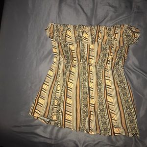 Aztec pattern tube top